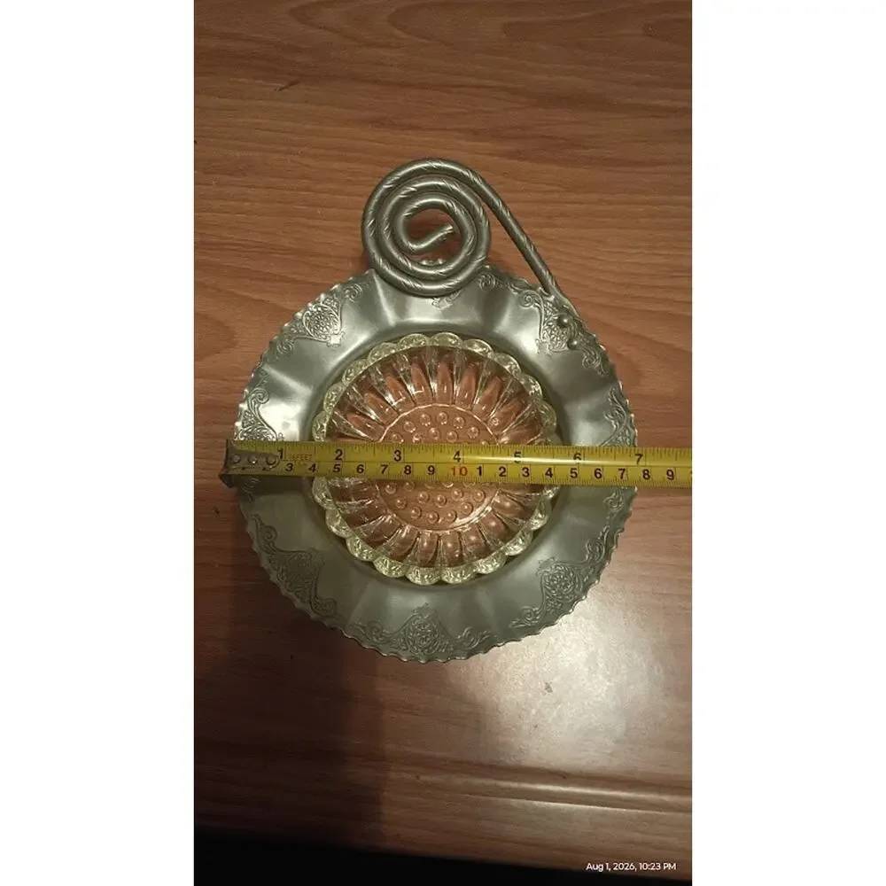 Vintage Farber & Shlevin Inc. Hand Wrought Aluminum Bon Bon / Candy Dish